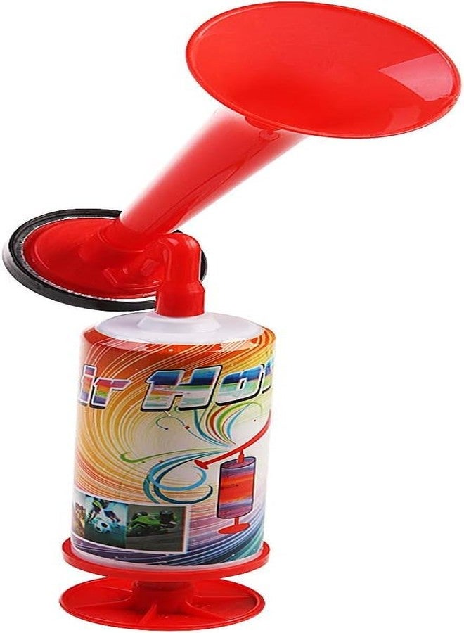 PartyToko Handheld Small air Horn Pump Loud Noise Maker Safety Parties Sports Events- Multi Color red Pack of 1 - Image 2
